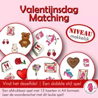 Voorbeeld - Valentijnsdag Matching • 14 februari aktiviteit • Makkelijk - Voorblad