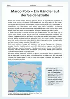 Vorschau - Arbeitsblätter - Marco Polo – Ein Händler auf der Seidenstraße (Mittelalter, Handel & Quellenarbeit) - Seite 1