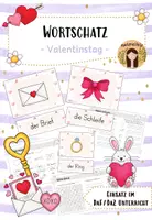 Vorschau - Arbeitsblätter - Wortschatz Valentinstag: Tafelmaterial & Arbeitsblätter (DaF/DaZ) - Deckblatt