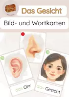 Vorschau - Fördermaterial/Inklusion - DaZ - das Gesicht - Bild- und Wortkarten - Deckblatt