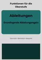 Vorschau - Merkblätter - Grundlegende Ableitungsregeln im Überblick - Deckblatt