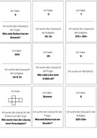 Vorschau - Aufgabenkarten - Unterrichtseinstieg, Übung "Mathe-Domino" - Seite 1