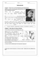 Vorschau - Arbeitsblätter - Entdeckung der Radioaktivität – Marie Curie eine besondere Wissenschaftlerin - Chemie - Seite 2