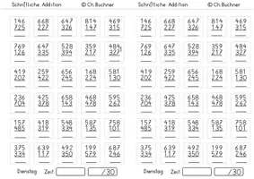 Vorschau - Arbeitsblätter - Arbeitsheft schriftl Addition ZR 1000 mit Überschreitung - Seite 3