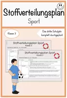Vorschau - Anderer Materialtyp - Stoffverteilungsplan/Jahresplan Sport - Klasse 3 - Deckblatt