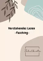 Vorschau - Arbeitsblätter - Verstehendes Lesen - Fasching, differenziert - Deckblatt