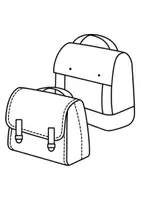 Vorschau - Arbeitsblätter - Ausmalbilder Thema Schultaschen - Grundschule - Bastelvorlagen - Seite 1