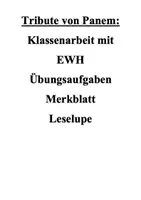 Vorschau - Unterrichtsreihen - Klassenarbeit Tribute von Panem mit EWH - Deckblatt