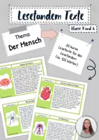 Vorschau - Aufgabenkarten - Lesetandem-Texte: Der Mensch - Deckblatt