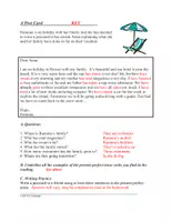 Vorschau - Text - English Past Tense Reading: A Postcard (Perfekt in Englisch) - Seite 1