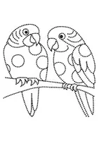 Vorschau - Arbeitsblätter - Prickelbilder / Fensterbilder Thema Wellensittiche - Grundschule - Bastelvorlagen - Seite 1