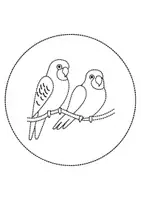 Vorschau - Arbeitsblätter - runde Prickelbilder / Fensterbilder: Wellensittiche - Grundschule - Bastelvorlagen - Seite 3