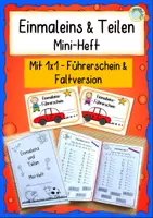 Vorschau - Arbeitsblätter - Einmaleins & Teilen – Mini‑Heft (inkl. 1x1‑Führerschein & Faltversion) - Deckblatt