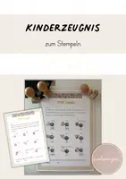 Vorschau - selbst erstellte Cliparts/Grafiken - Kinderzeugnis zum Stempeln: Halbjahr / Endjahr (Zeugnis) - Deckblatt