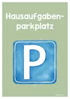 Vorschau - Bildkarten - Hausaufgabenparkplatz - Ablage für das Klassenzimmer - Seite 1