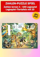 Vorschau - Arbeitsblätter - Materialpaket Zahlen 1–100 – Karten, Rechenperlen & Puzzle für sicheren Zahlenraum - Seite 1