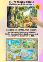 Vorschau - Arbeitsblätter - Zahlen-Puzzle 1–100 – Reihenfolge & Zahlenraum spielerisch lernen mit Tier-Motiven - Seite 3