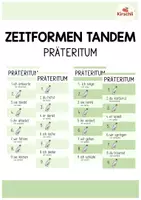Vorschau - Spiele - Zeitformen Tandem - Präteritum (Freiarbeitsmaterial) - Deckblatt