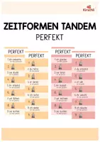 Vorschau - Spiele - Zeitformen Tandem Perfekt (Freiarbeitsmaterial) - Deckblatt