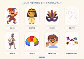 Vista previa - Hojas de trabajo - Vocabulario + Actividades Carnaval (cast/cat) + Adaptación - página 2