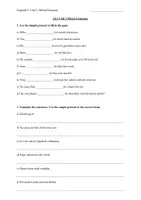 Vorschau - Arbeitsblätter - GL1 (Bayern) Unit 3 Mixed Grammar - Deckblatt