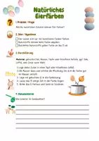 Vorschau - Arbeitsblätter - Experimente zu Ostern - Natürliches Eierfärben (Klasse 5-6) - Deckblatt