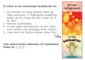 Vorschau - Anderer Materialtyp - Delfinklasse Motivationskärtchen für Lineale - Seite 1