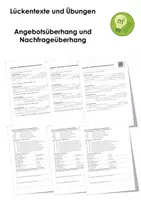 Vorschau - Arbeitsblätter - Angebotsüberhang und Nachfrageüberhang - Deckblatt