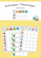 Vorschau - Fördermaterial/Inklusion - Klettmappe Tabelle Monster logische Zuordnung. Förderschwerpunkt Geistige Entwicklung - Deckblatt