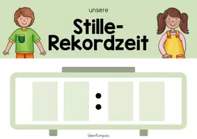 Vorschau - Arbeitsblätter - Stille-Rekordzeit Schild versch. Versionen - Seite 1
