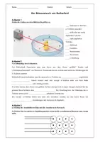 Vorschau - Arbeitsblätter - Streuversuch von Rutherford und Einführung Kern- Hülle Modell - Chemie - Seite 1
