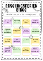 Vorschau - Arbeitsblätter - Bingo - Faschingsferien mit mehreren Spielplänen. Karneval Fasnacht - Seite 3