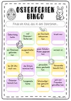 Vorschau - Spiele - Bingo - Osterferien. Mit mehreren Spielplänen. Ostern - Seite 2