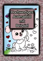 Vorschau - Mal- und Bastelvorlagen - Süßes Valentinstag-Ausmalbild – Liebevoll & kindgerecht - Deckblatt