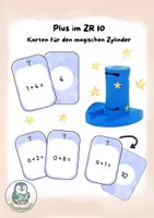 Vorschau - Stationenlernen - Plus im ZR10 - Karten für den magischen Zylinder/Zauberzylinder - Deckblatt