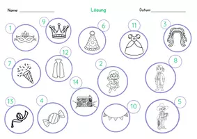 Vorschau - Arbeitsblätter - DaZ / DaF - Karneval / Fasching - Arbeitsblatt (Hören) - Seite 2