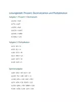 Vorschau - Arbeitsblätter - Prozent, Dezimalzahlen und Multiplikation - Seite 1