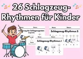 Vorschau - Arbeitsblätter - 26 Rhythmus-Blätter für kindgerechten Schlagzeugunterricht - Deckblatt