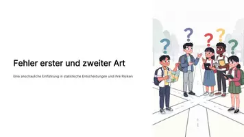 Vorschau - Präsentationen/Tafelbilder - Fehler erster und zweiter Art – Präsentation zu statistischen Entscheidungen Mathematik Sek II - Deckblatt