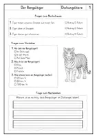 Vorschau - Arbeitsblätter - Lesen Dschungeltiere - Leseverstehen - Seite 3
