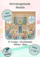 Vorschau - Arbeitsblätter - Vertretungsstunden Deutsch 50 kreative Schreibimpulse - Deckblatt
