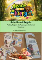 Vorschau - Poster - Schulhundregeln Kartei Plakat Aushang und Türhänger - Deckblatt