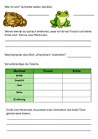 Vorschau - Arbeitsblätter - Lesetext Frosch und Kröte mit Fragen - Seite 2