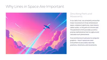 Vorschau - Präsentationen/Tafelbilder - Lines in Space – Understanding the Parametric Form | Presentation for Upper Secondary Mathematics - Seite 1