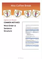 Vorschau - Arbeitsblätter - Common Mistakes - Word Order & Sentence Structure - Deckblatt