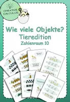 Vorschau - Arbeitsblätter - Zählen Lernen Tiere Zahlenraum bis 10 - Deckblatt