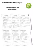 Vorschau - Arbeitsblätter - Preiselastizität der Nachfrage - Deckblatt