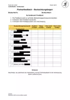 Vorschau - Arbeitsblätter - Partnerfeedbackbogen - Ausdauerlauf - Deckblatt