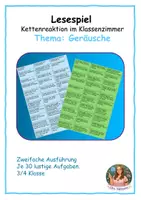 Vorschau - Spiele - Lesespiel Geräusche Kettenreaktion im Klassenzimmer - Deckblatt