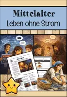 Vorschau - Arbeitsblätter - Mittelalter – Alltag ohne Strom, Internet und Autos | Podcast, Arbeitsblätter & Präsentation | Klasse 5/6 - Deckblatt